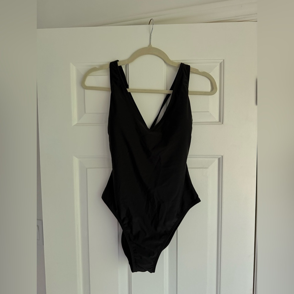 Elegant Black One Piece Swimsuit